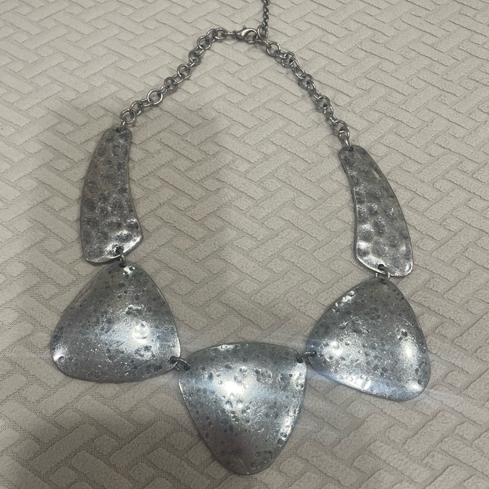 Silver-tone Statement Necklace
